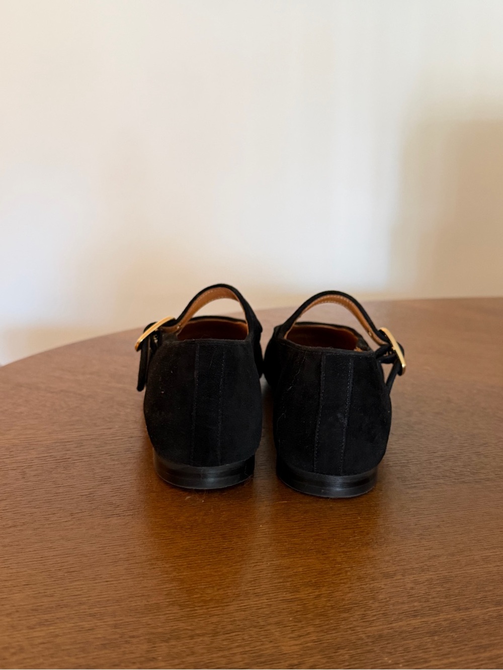 Sezane Black Mary Jane Flats with Gold Buckle - Picture 10 of 14